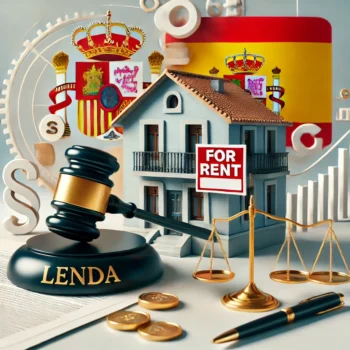 Sleutels en huurcontract die de verhuurregels in Spanje vertegenwoordigen