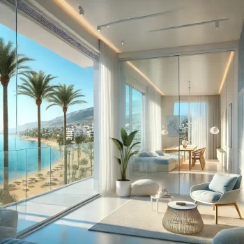 Luxe en modern appartement met grote ramen, een ruim balkon en prachtig uitzicht op de Middellandse Zee in de Costa Blanca Zuid. appartement kopen Costa Blanca zuid
