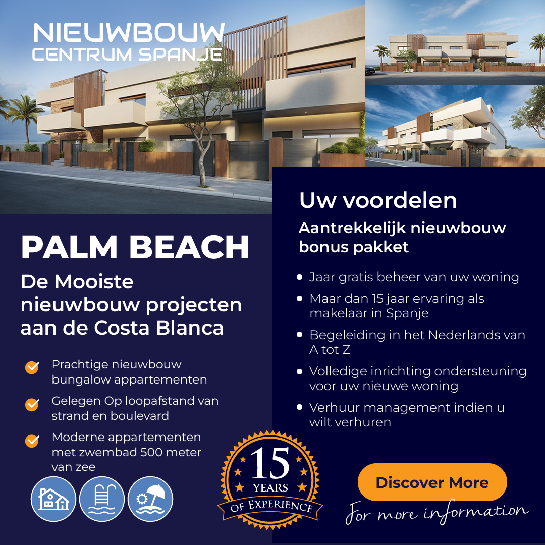 Palm beach nieuwbouw centrum Spanje