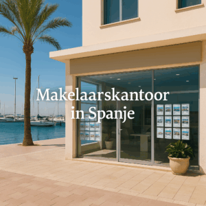 Modern makelaarskantoor in de haven van San Pedro del Pinatar, Spanje